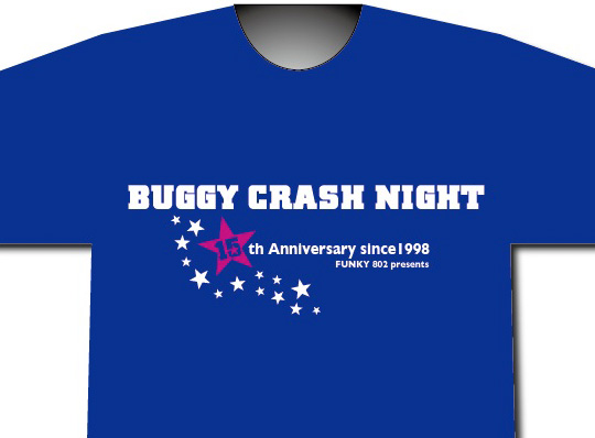 FM802様 『BUGGY CRASH NIGHT』 Tシャツ デザイン制作